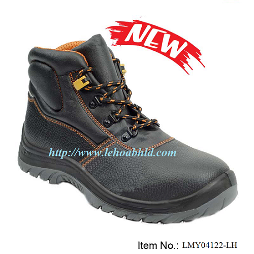 Cow split leather PU injection safety shoes