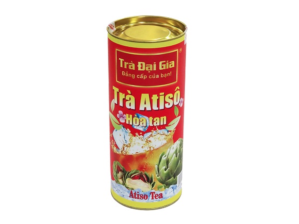 Artichoke tea in tin box
