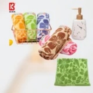 Cotton Face Towel – 5-Petal Flower Pattern
