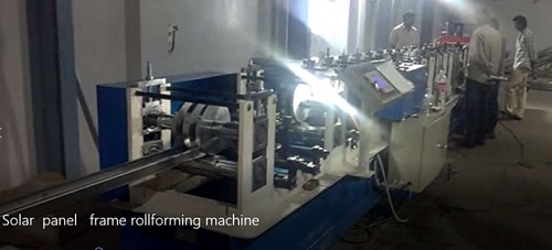 Solar panel frame roll forming machine