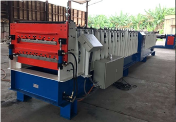 Stop cut double-decker profiles roll forming machine