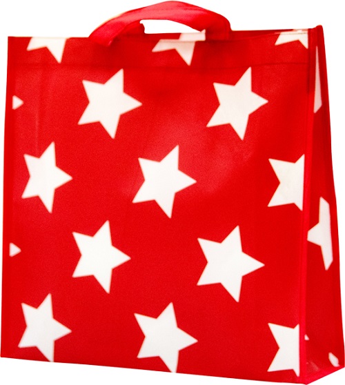 Star Red imitate fabric bag