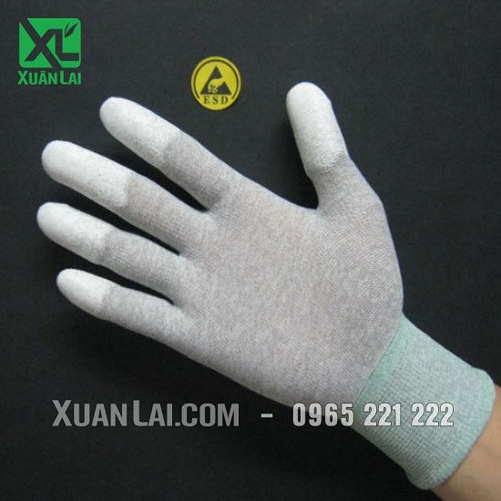 Fingertip-coated carbon gloves