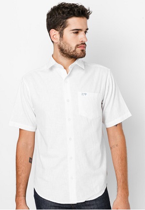 Short-Sleeved White Shirt