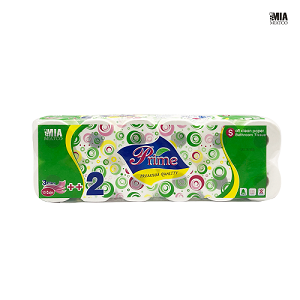 Prime Toilet Papers - 12 Rolls, 3 Layers, Glossy Film