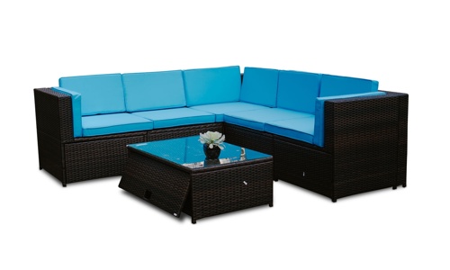 4 PCS Wicker Sofa Set
