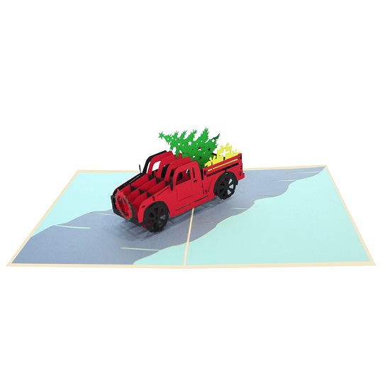 Christmas Truck pop-up card