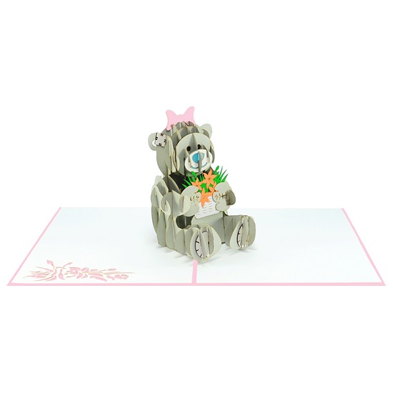 Birthday Me To You Bear pop-up card