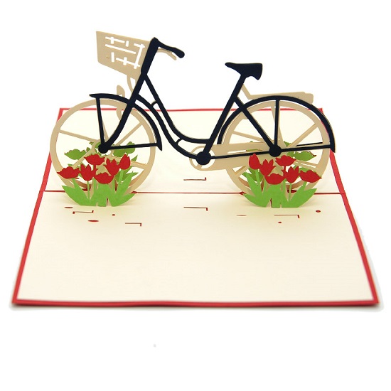 Tulip Bike pop-up card