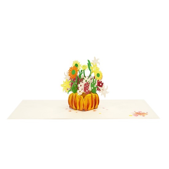 Pumpkin Flower pop-up card