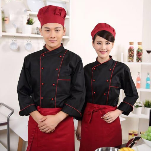 Black kitchen uniform