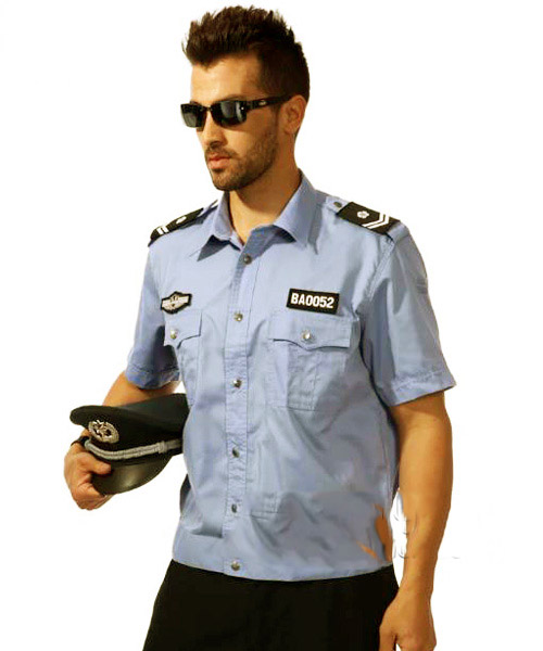 Light blue security uniform