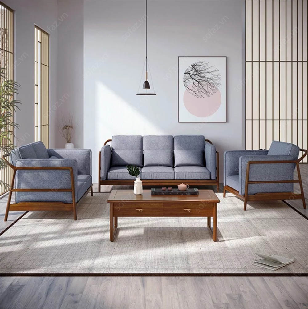 Modern Wooden Sofa Set