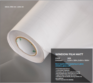 Printable Matt Window Film
