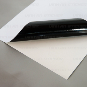 Black Glue Gloss White Inkjet Vinyl