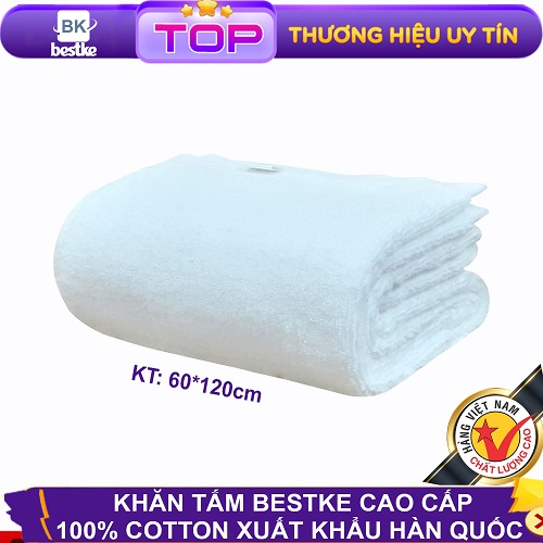 60x120cm White Cotton Towel
