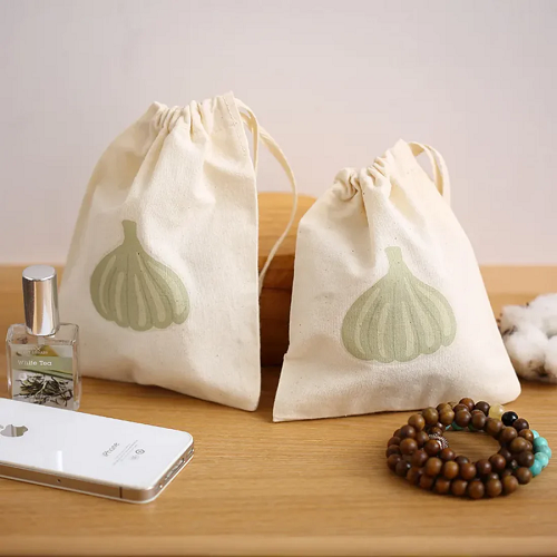 Plush Needle 100% Cotton Muslin Bags – Natural, Unbleached & Reusable Storage (Single Drawstring Bag)