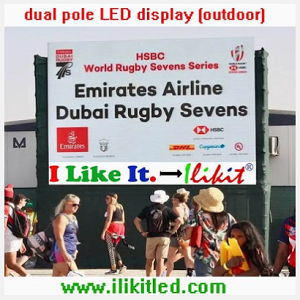 Outdoor dual pole LED display