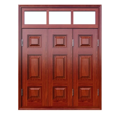 CS3H21 Three-Panel Wood Grain Steel Window