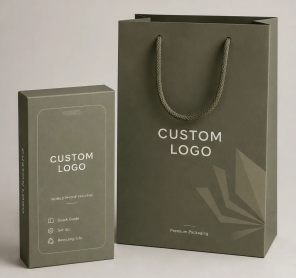 Phone Packaging Box With Paper Bag