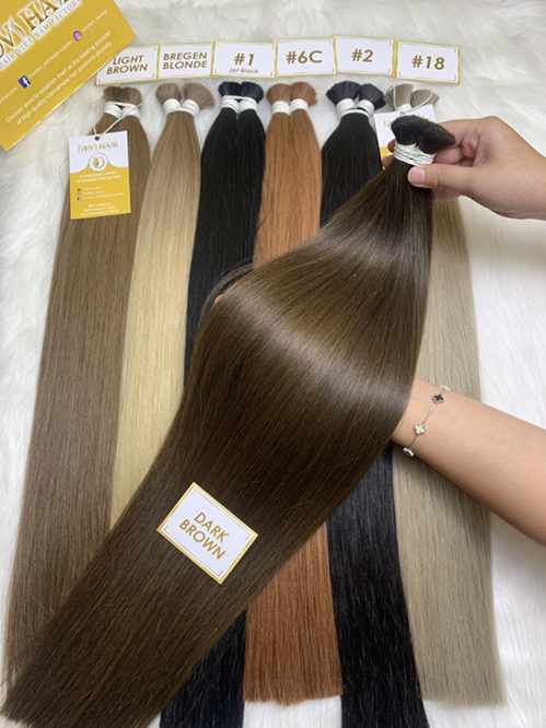 Bulk Vietnamese Hair Dark Brown Color
