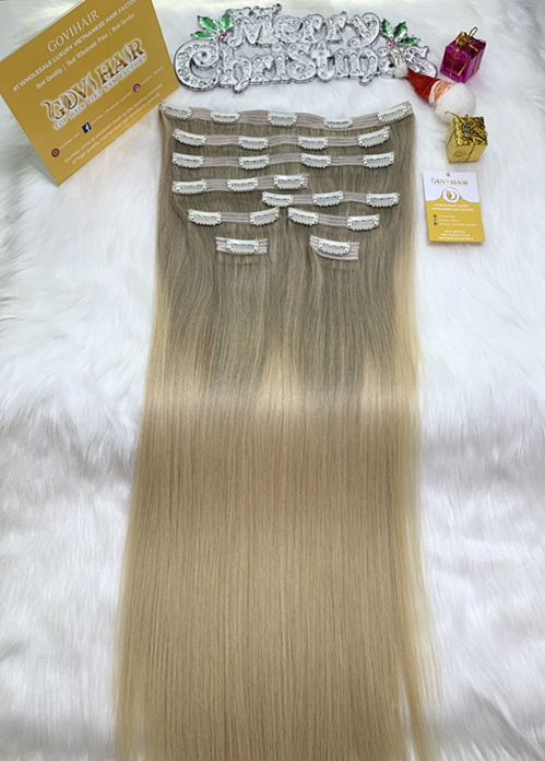 Clip In Hair Extensions Blonde Color