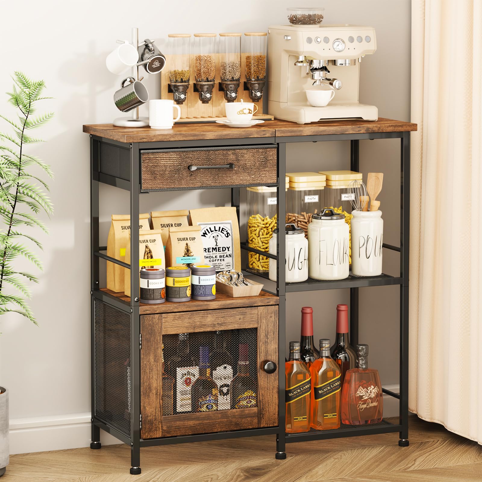 Multi-Purpose Buffet Sideboard Coffee Bar HB11138