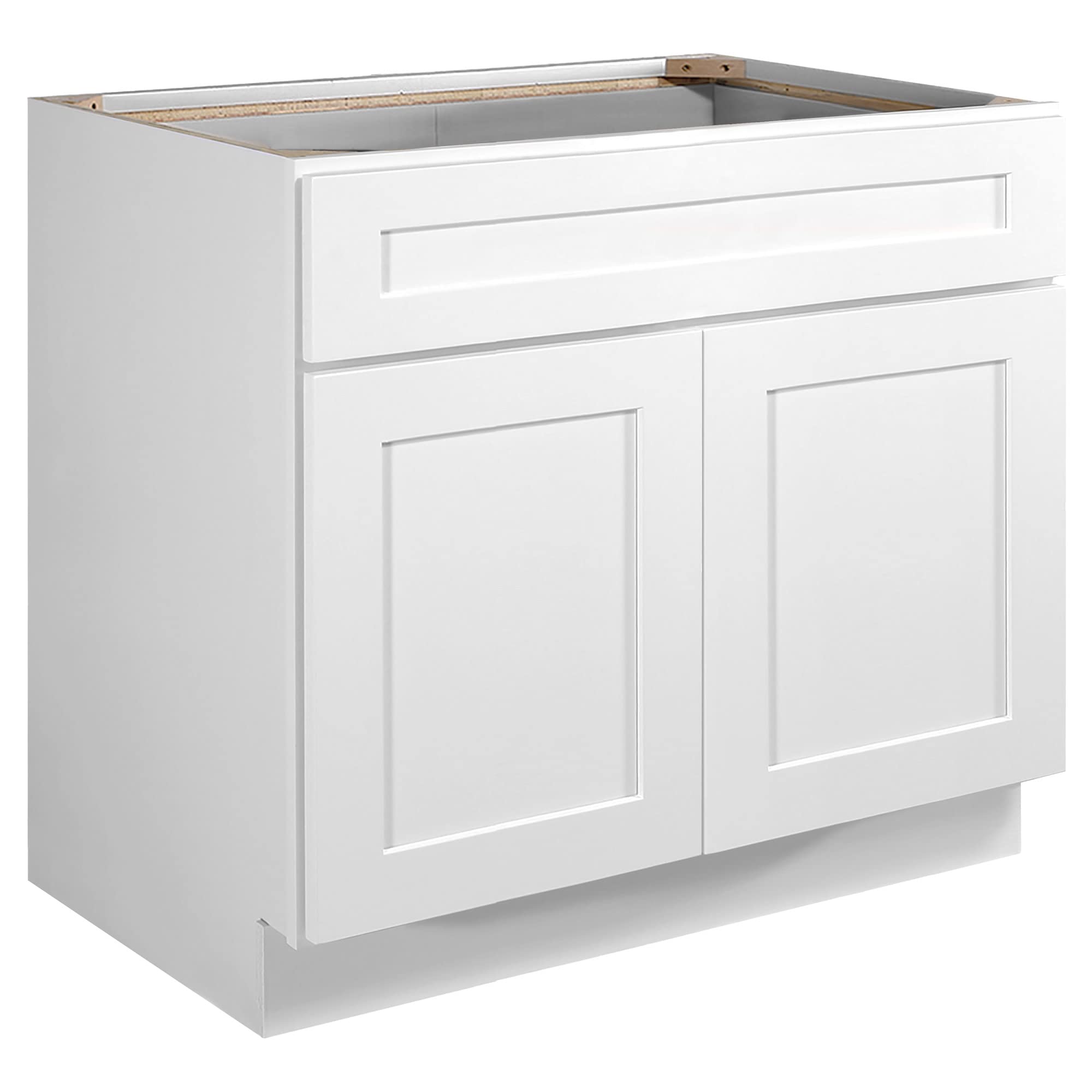 Shaker White Kitchen Sink Base Cabinet TS21009