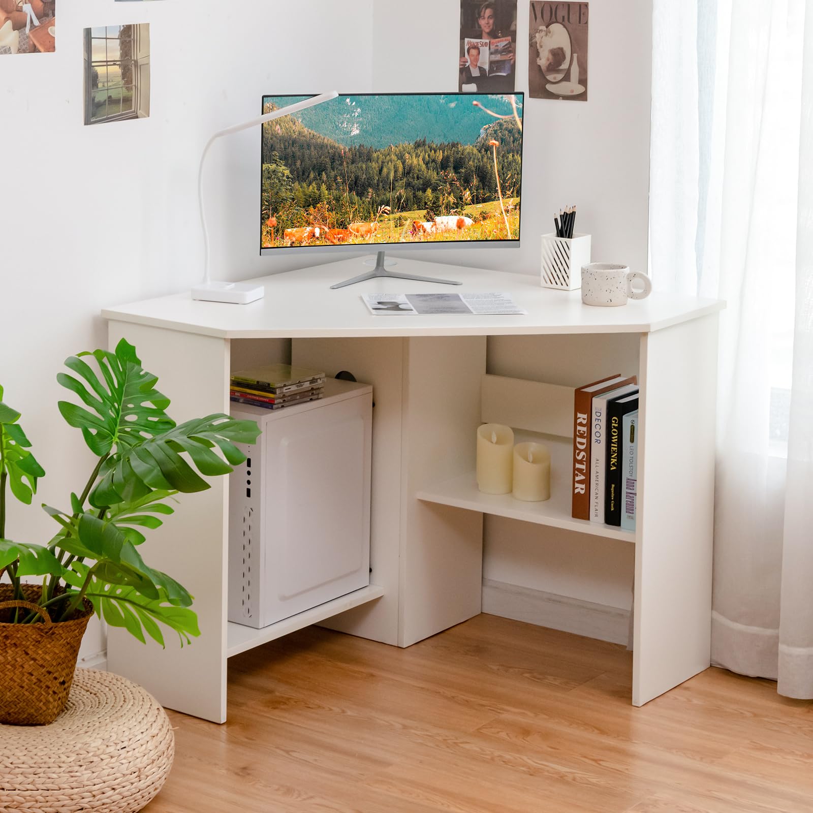 Triangle Corner Computer Writing Desk HH41030